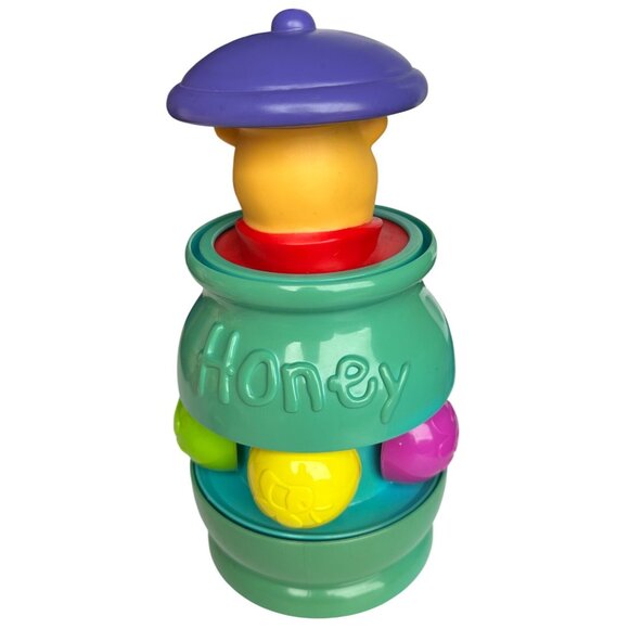 VINTAGE Mattel Disney Winnie The Pooh Spinning Honey Pot Pop-Up Baby Toy - Picture 2 of 11